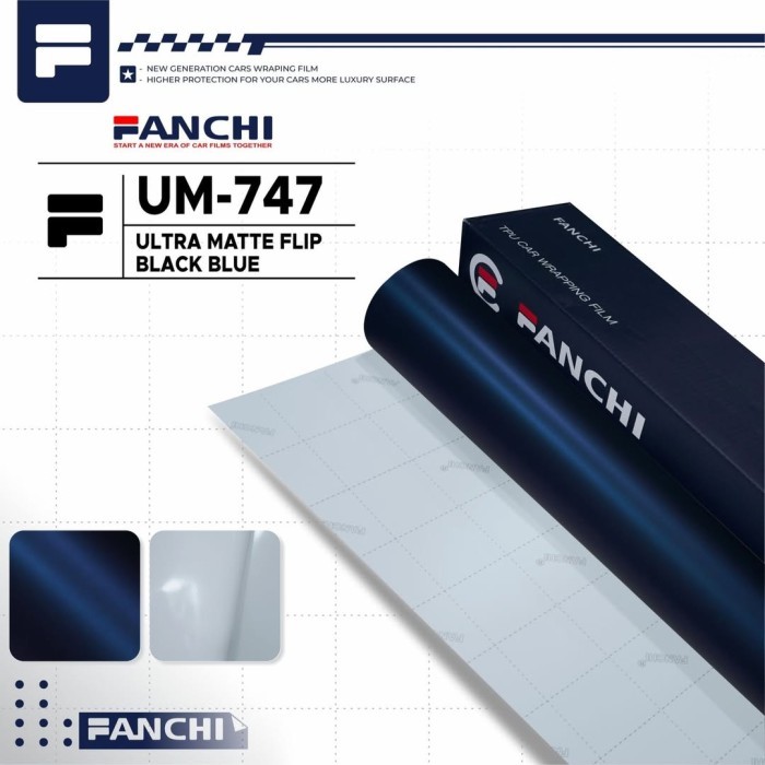 

152CM STICKER FANCHI UM-747 ULTRA MATTE BLACK BLUE 152CM PERMETER