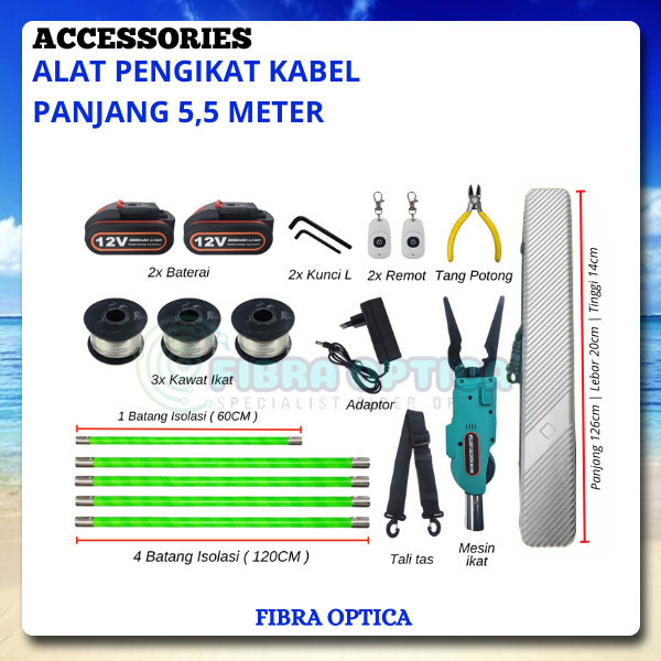 

WIRE TIE LINE MECHINE ALAT PENGIKAT MERAPIKAN KABEL FIBER OPTIK UDARA
