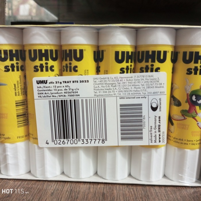 

LEM UHU STICK 21 GRAM 1 BOX ISI 12 PCS HARGA PROMO!!!
