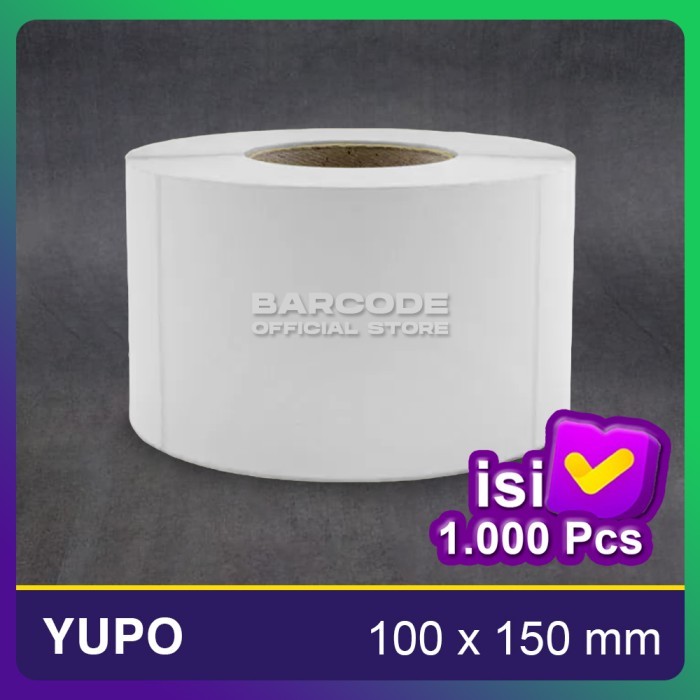 

LABEL BARCODE YUPO 100X150 MM LABEL STIKER 100 X 150 A6 CORE 3 INCH