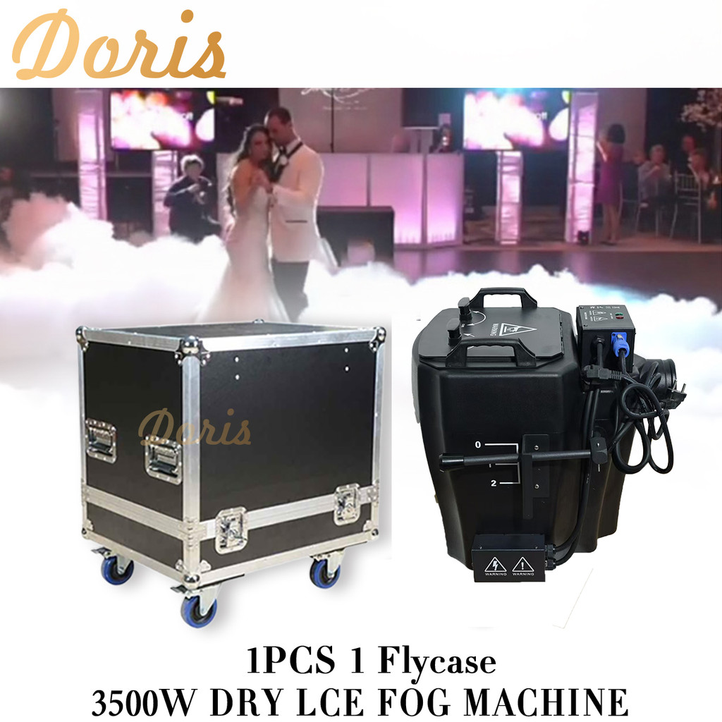 AERO One DMX 3500W Dry Ice Fog Machine With Flycase Low Ground Lying Smoke Machine Stage Party Weddi