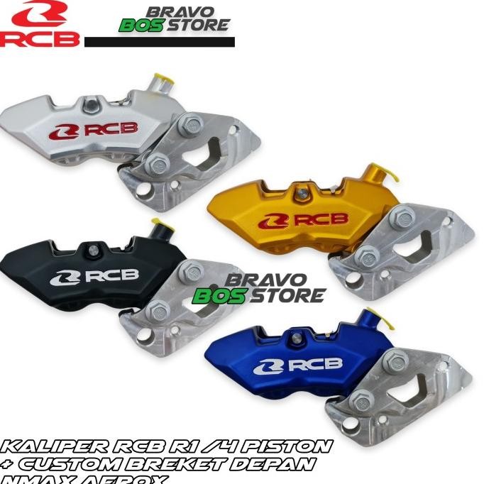Promo, Kaliper Depan Rcb R1 4 Piston + Custom Breket Depan Nmax Aerox
