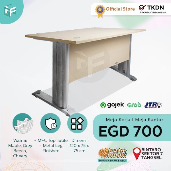 Meja Kerja Meja Kantor Meja Staff Murah Aditech Egd 700 (120X75X75 Cm