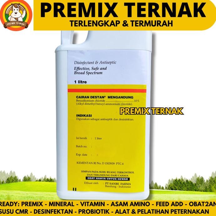 Destan 1 liter - Desinfektan kandang spektrum luas Sanbe
