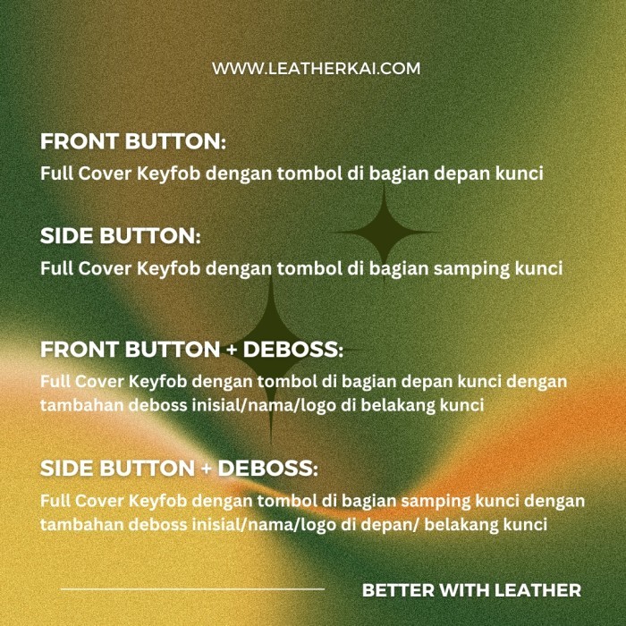 Rda - Sarung Kunci Mobil Kulit / Leather Car Key Cover - B.C. Pueblo {TerlarisBest Seller}