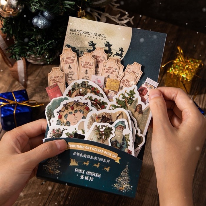 

Sale Sticker Natal Isi 100Pcs