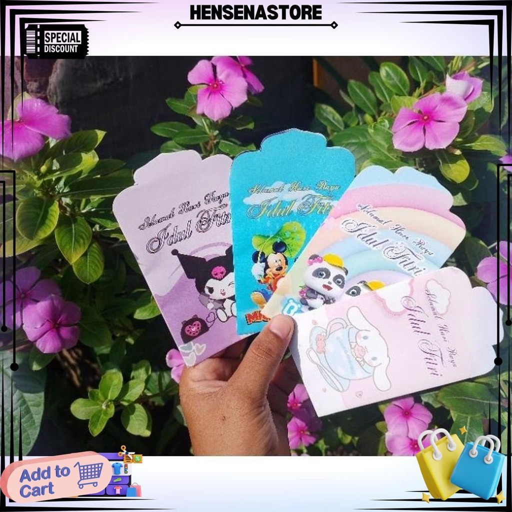 

1000 Lembar Amplop Medium Kartun Free Plastik Opp D Terlaris