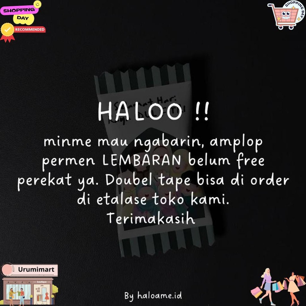 

Amplop Lebaran Unik//Bentuk Permen (Isi 10) D Termurah