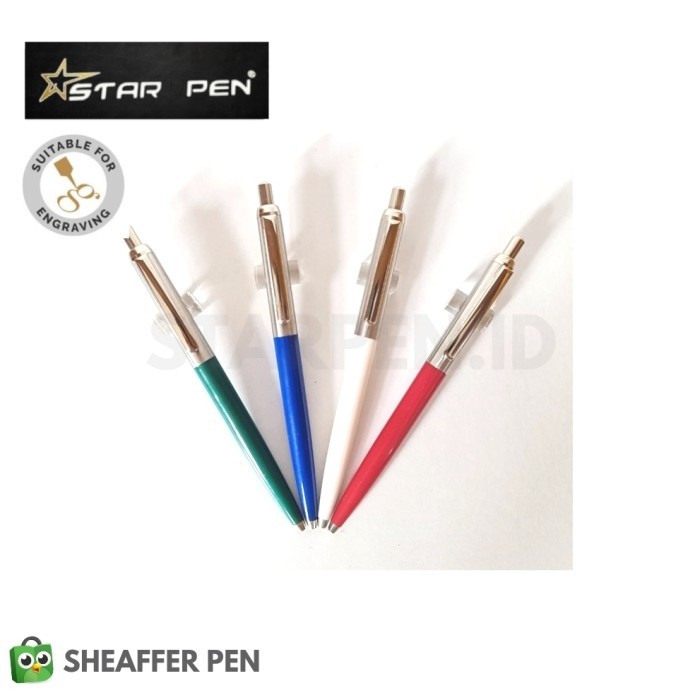 

Star Pen 68 Blue Featuring Chrome Trim Ballpoint