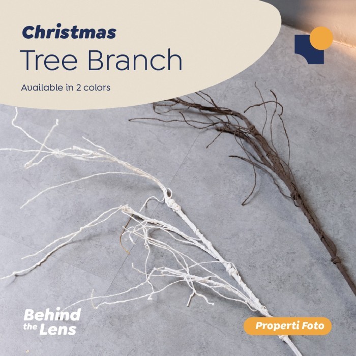 Christmas Tree Branch - Behind the Lens - Properti Foto Props Natal Ranting Kayu Pohon