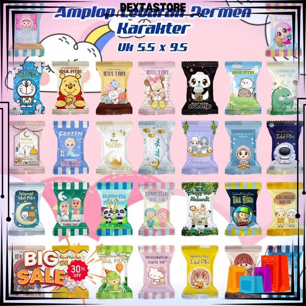 

Amplop Lebaran Permen Viral [ Motif Karakter ] D Ramadhan Sale