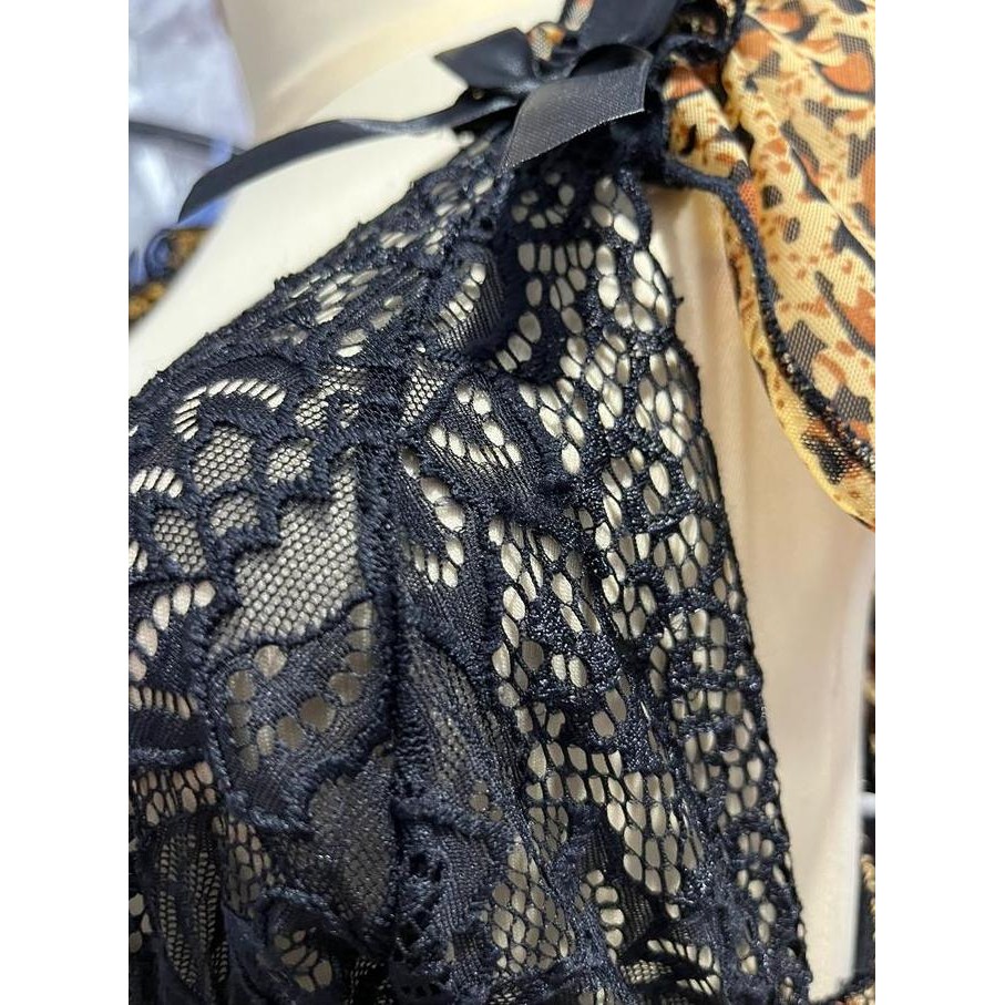 

Mixbox Dress Leopard Pita Depan Brukat Lace Lingerie All Size S-Xxl - Daisy Original