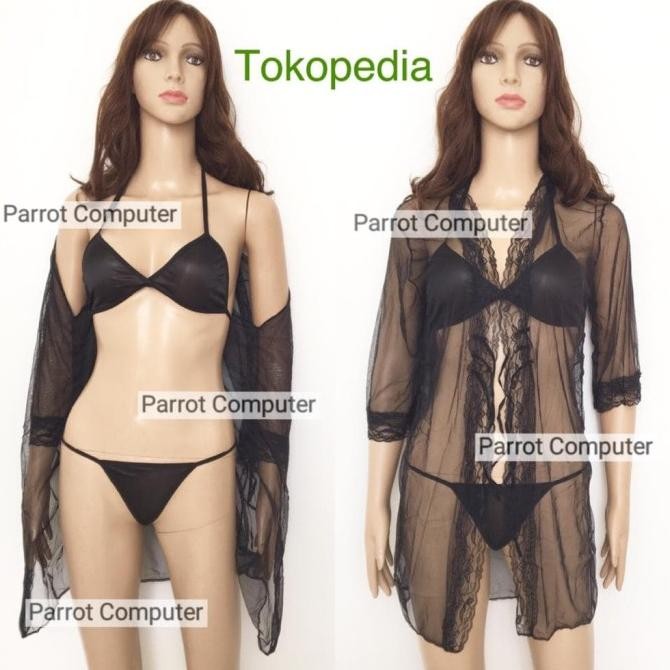 

Sexy Kimono Lingerie 117 Lingeri Wanita Transparan Outer Murah Seksi Original