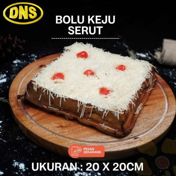 

SIAP KIRIM BOLU KEJU SERUT 20X20CM / BOLU KEJU PREMIUM / KUE BOLU LEMBUT DAN ENAK