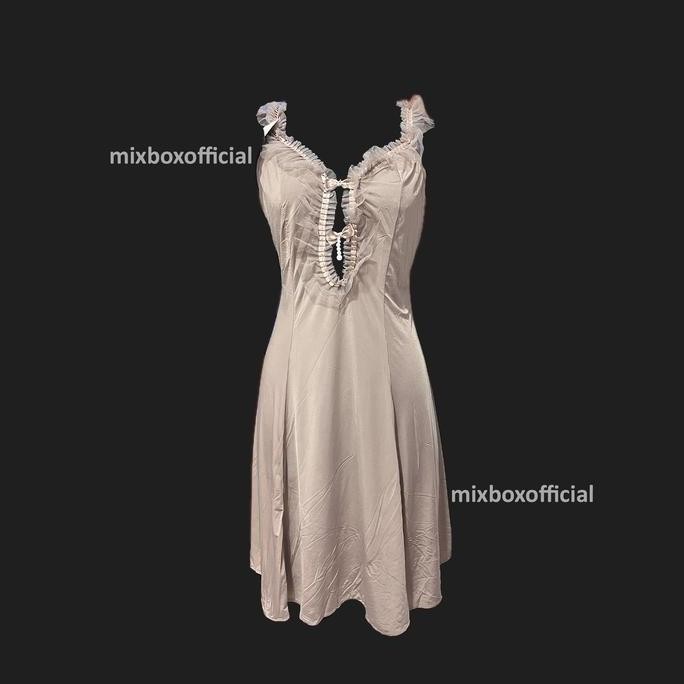 

Mixbox Daster Wanita Dress Lingerie Spandex Sutra Terbaru Ld 140 - Ivanna Original