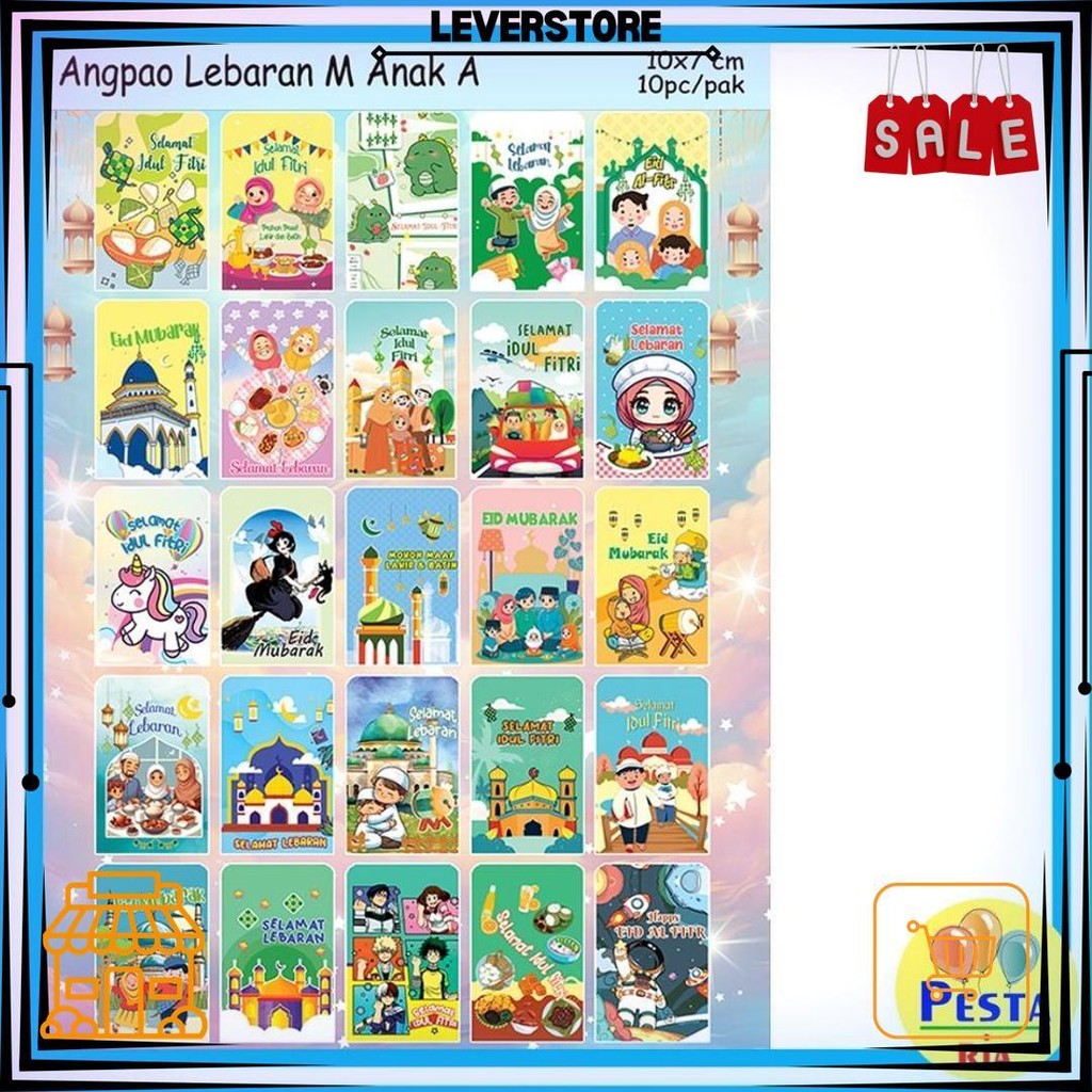 

Murah!! (1Pak Isi 10Pcs) Amplop Idul Fitri Anak Uk M Sedang, Angpao Lebaran Idul Fitri Uk M, Angpao Lebaran Motif, Grosir Ready Stok, Amplop Lebaran Medium, Amplop Lebaran 2025, Islamic, Lebaran, Idul Fitri, Eid Mubarak, Hari Raya,Amplop Lebaran Lucu D