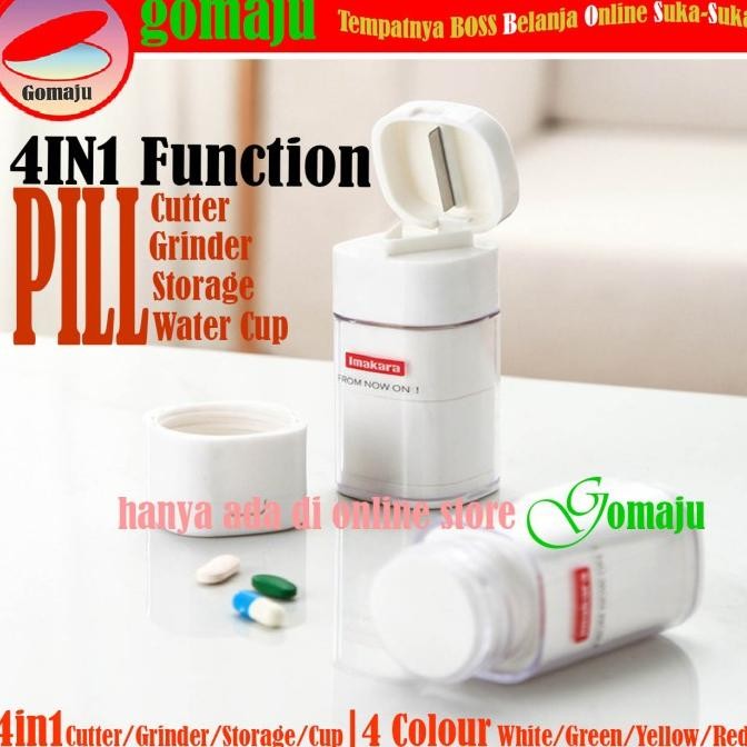 

SIAP KIRIM IMAKARA 4IN1PILL CUTTER/GRINDER/STORAGE/CUP ALAT POTONG GILING