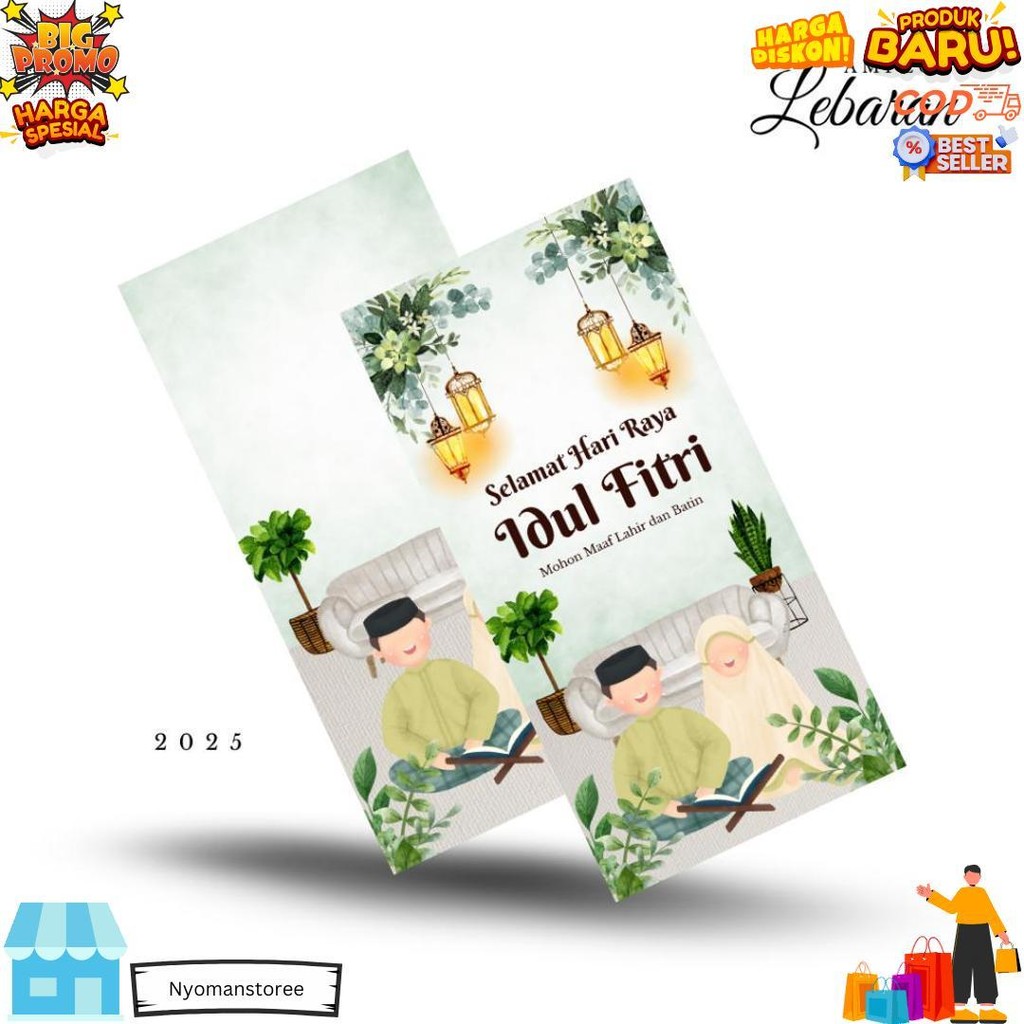 

Amplop Lebaran Panjang Bahan Premium Tebal Box Isi 50 Pcs Desain Tema Karakter Lucu Islami 2025 D Terlaris