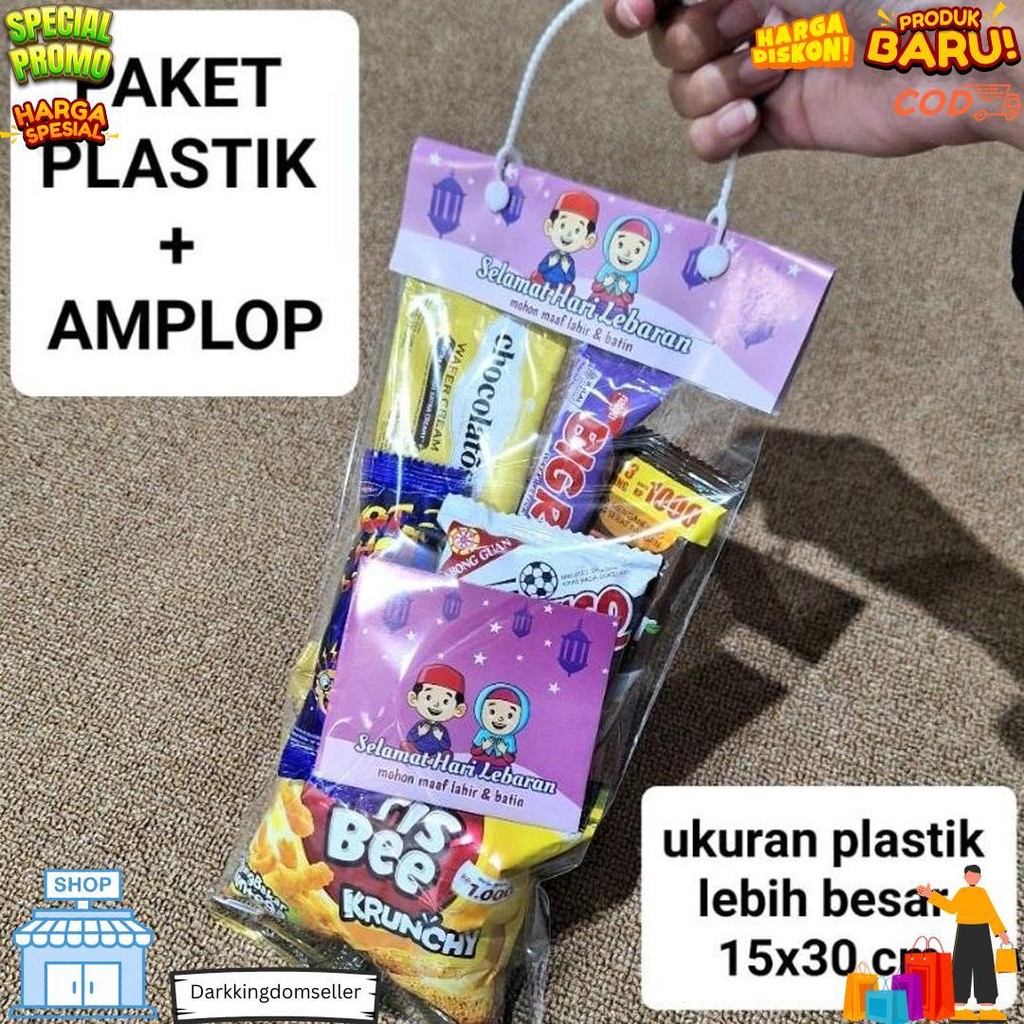

10 Pcs Plastik Snack Lebaran + Amplop Lebaran Terbaru D Promo Puncak