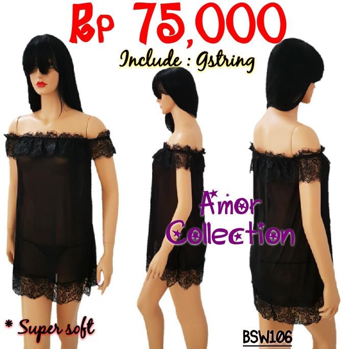 

Lingerie Seksi Hitam (Bsw106) By Amorcollection Original