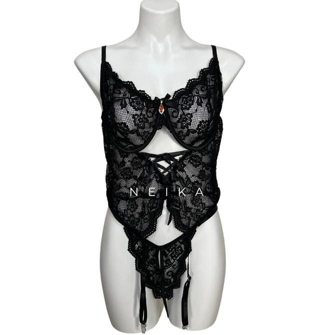 

Beverly Lingery ( Ld 100-130Cm ) Bustier Big Size Set Lingerie Hip Garter Belt Original