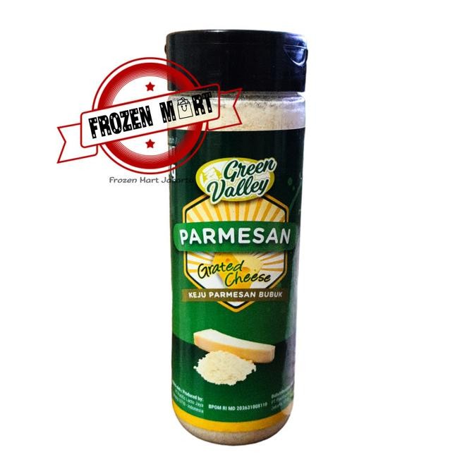 

SIAP KIRIM GREEN VALLEY GRATED PARMESAN CHEESE / KEJU PARMESAN BUBUK 80GR