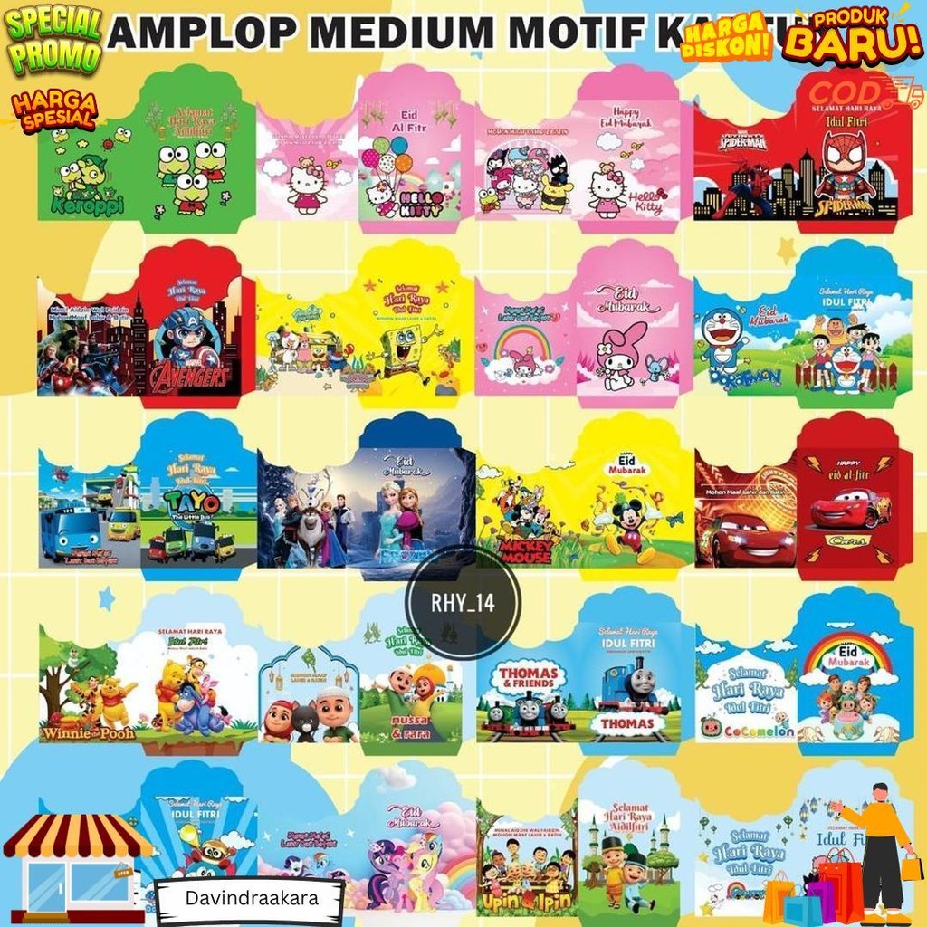 

Paket 50 Pcs Amplop Lebaran 2025 | Amplop Motif Snack D Termurah