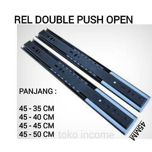 Terlaris Rel Laci 50 cm Double Track Push Open SALE