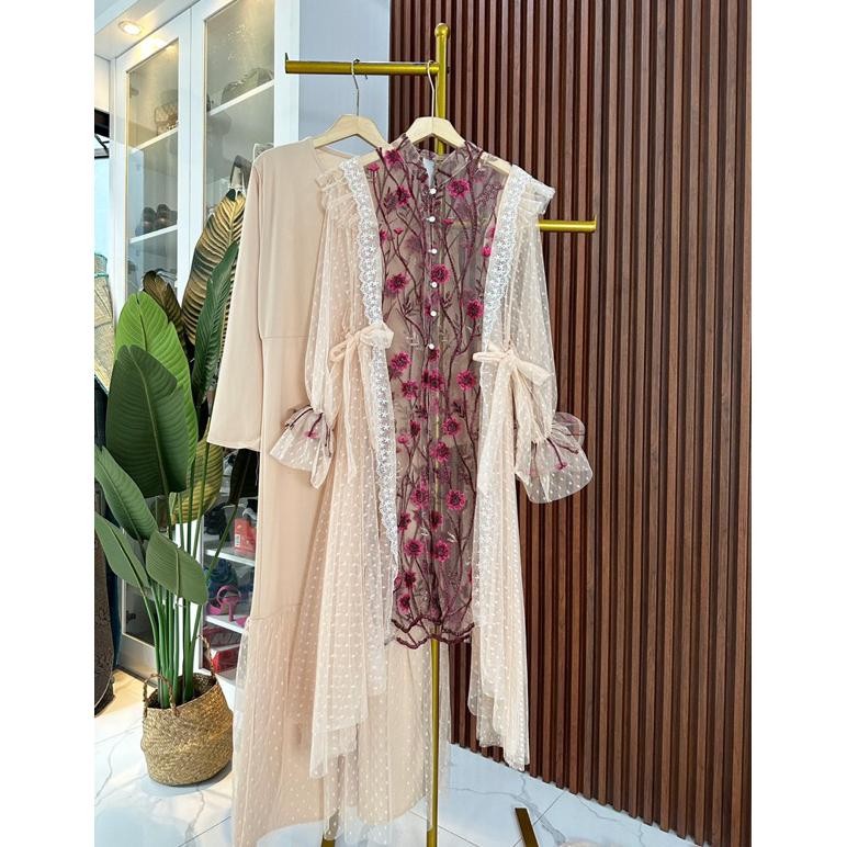 CR - DRESS ONE SET OUTER | Aluna maxi dress | GAMIS TILE 2025 | GAMIS TERBARU 2025 | DRESS RAYA ORIG