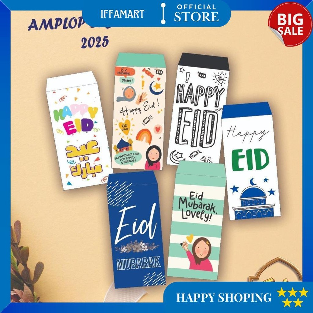 

(10 Pcs) Amplop Lebaran/Eid Mubarak/Ramadan Kareem/Idul Fitri/Amplop Unik/Amplop Lebaran Angpao D Ramadhan Sale