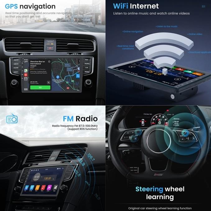 Murah Head Unit Double Din Dhd 7 9 10 Inch Universal Gps Bluetooth Wifi