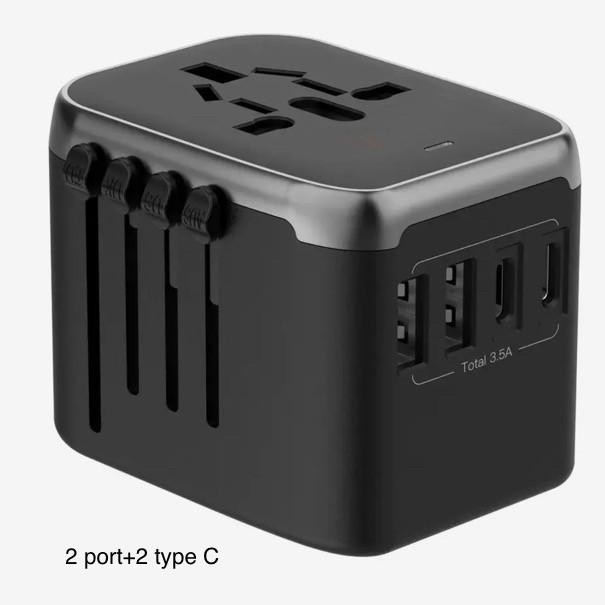 Charger Travel Universal Travel Adaptor 3 port USB + 1 type c