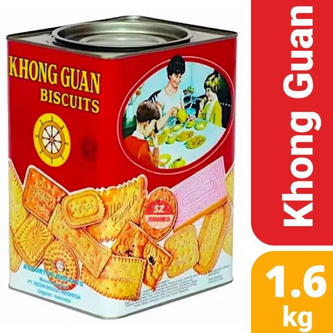 

Grosir Khong Guan Kaleng 1600 Gr - Biskuit 1.6Kg Bukan Marie Regal