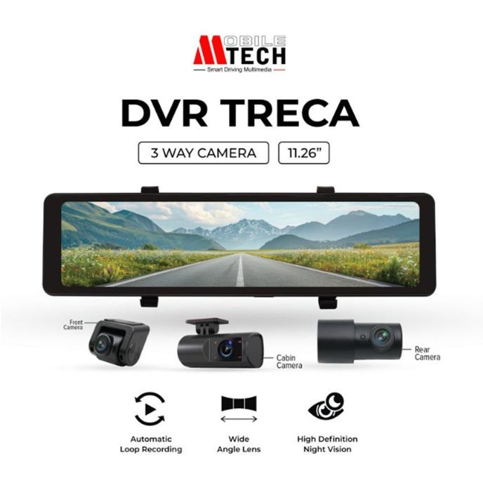 Grosir Mtech Dvr Spion 3 Way Kamera Perekam Dashcam Mobil 11 Inch Treca Wifi Gps