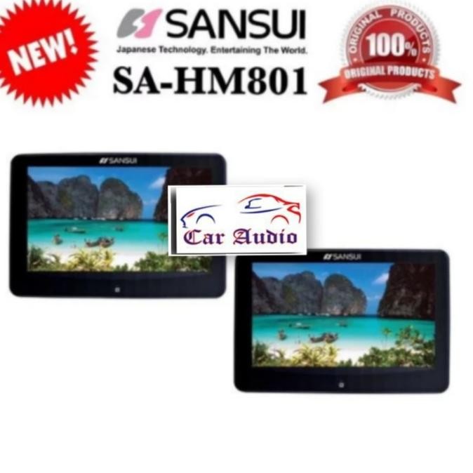 Grosir Monitor Headrest Clip On Sansui Sa-Hm 801 Headrest Clip On 8" Sansui