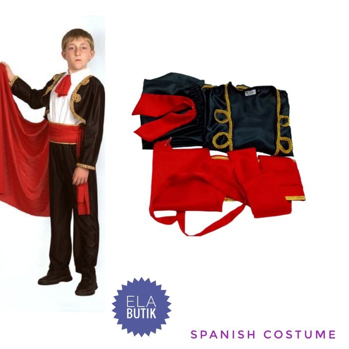 kostum spanyol-anak-matador-kostum internasional-halloween