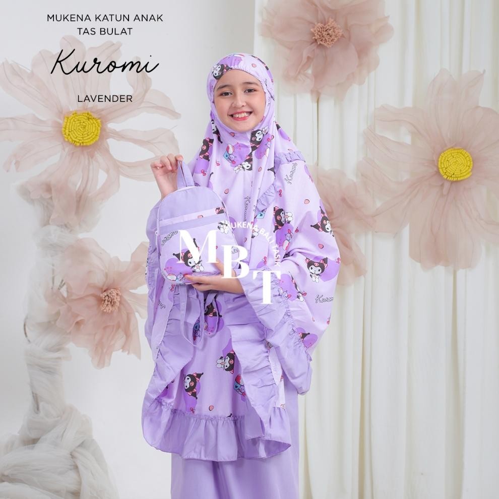 Beli 2 Lebih Murah Mukena Bali Tasik - Mukena Katun Anak Tas Bulat Kuromi Original