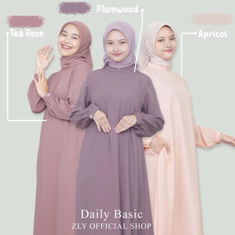 TERLARIS Gamis  Daily Basic Simple Elegant | Gamis Remaja  Polos | Gamis Wanita ToryGold  By ZLY ZEL