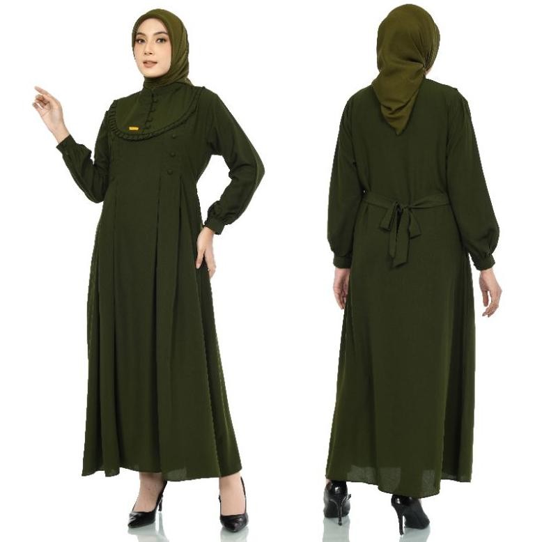 PROMO HAIMA DRESS GAMIS PREMIUM TERBARU, SIMPLE MEWAH DAN ELEGAN  ( Bahan Wolpeach Premium ) dg-4