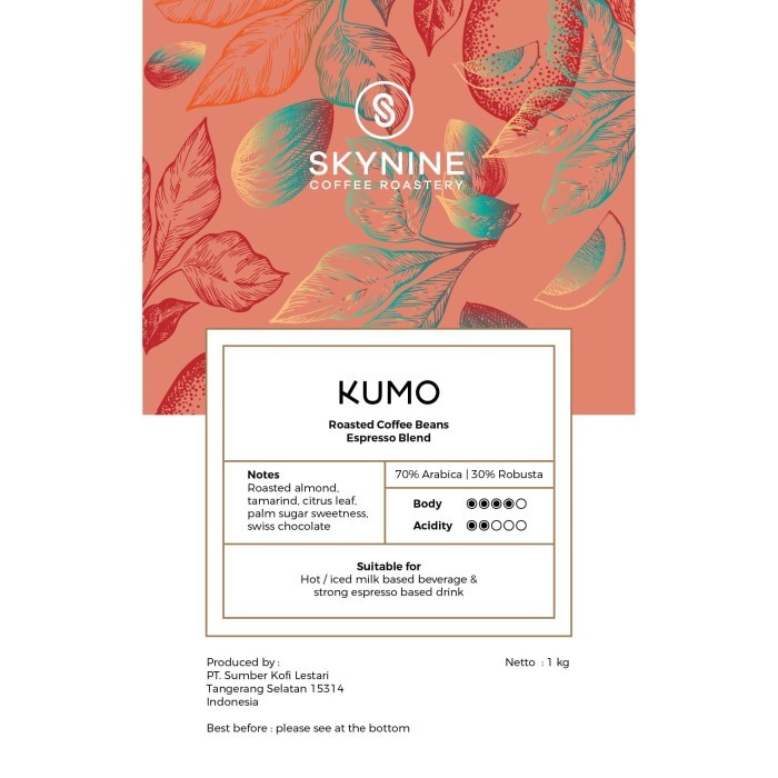 

Kumo Blend Roasted Beans 1Kg