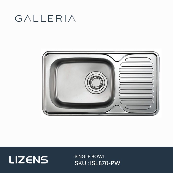 Lizens Single Bowl Wings Kitchen Sink ISL870-PW/ Bak Cuci Piring