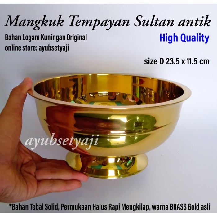 My Mangkok Kuningan Sultan 02 Tempayan Air Mangkuk Bejana High Quality