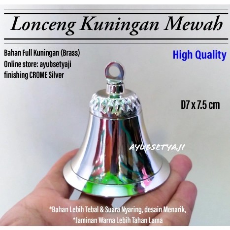 My Bel Lonceng Pagar Kuningan No6 Ukir Polos Besar Klintingan Krincingan