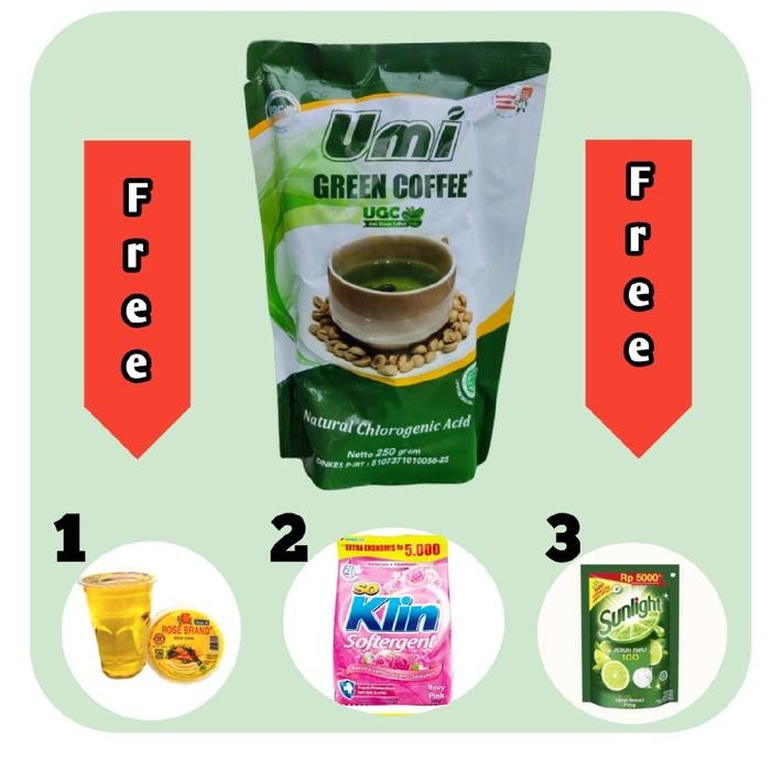 

terbaru !!! umi green coffee organic pack ready