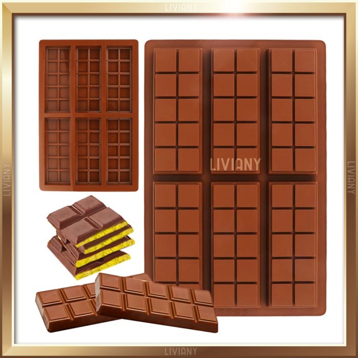 Cetakan Silikon Kue Coklat Puding Jelly Es Kotak Persegi Panjang , Silicone Mold Chocolate Bar