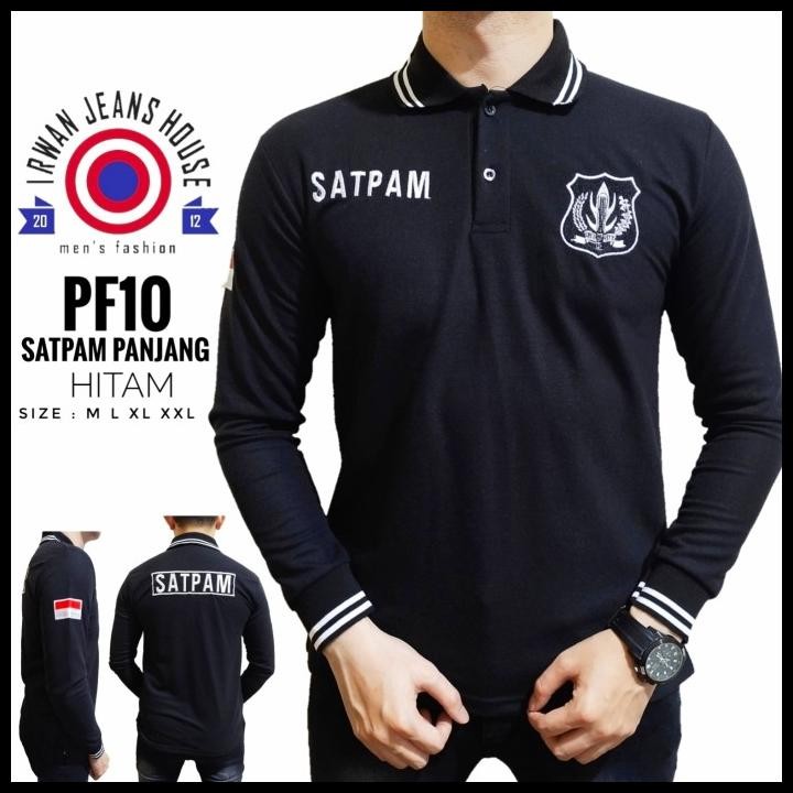 Terlaris Kaos Security Lengan Panjang , Baju Security / Satpam , Kaos Polo Pria Good Quality