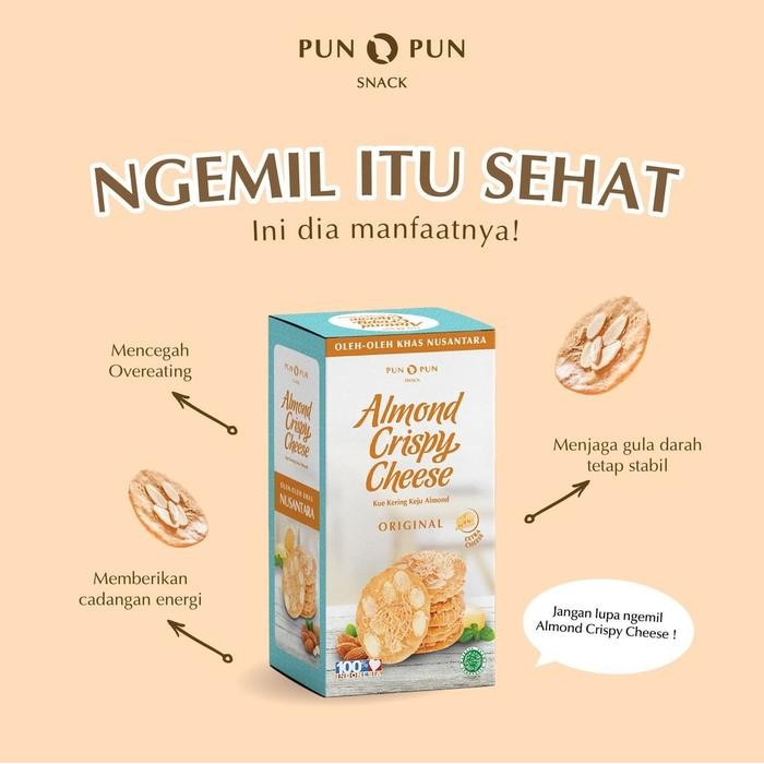 

Barang Terlaris Double Almond Crispy Cheese Original Punpun Snack Cod