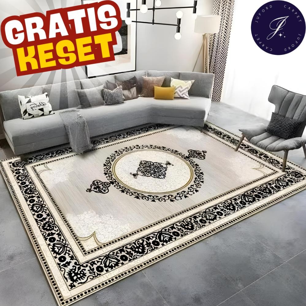 Karpet Lantai Motif Turki 200x270 100x150 160x210 Murah Ruang Tamu Lembut Halus Besar Juford Carpet