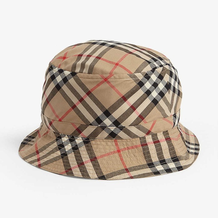 BURBERRY Kids Chandy vintage checked cotton bucket hat 4-14y/topi anak