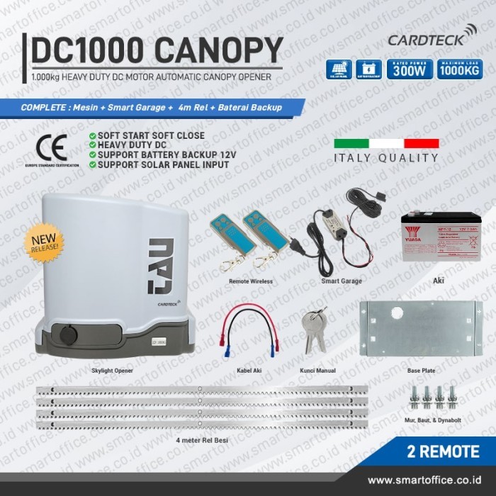 Kanopi Kaca Sliding Otomatis Heavy Duty Italy Dc Motor Cardteck Dc1